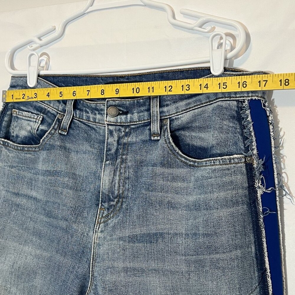 Hudson Anthropologie Jessy Boyfriend High Waist Jeans Size 29 Distressed Blue - Picture 5 of 16
